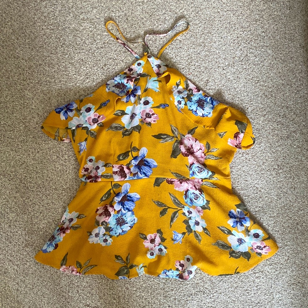 Floral print sleeveless top - size M